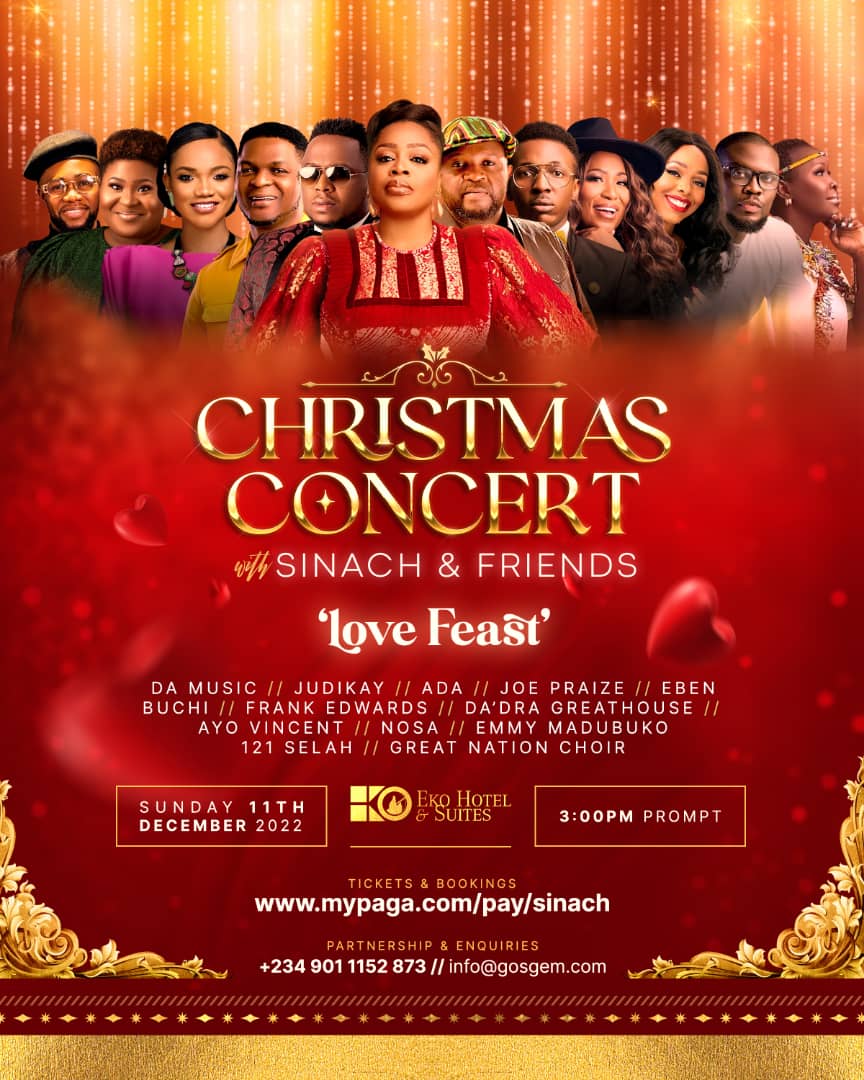 Flyer of SINACH & Friends at the Christmas Event