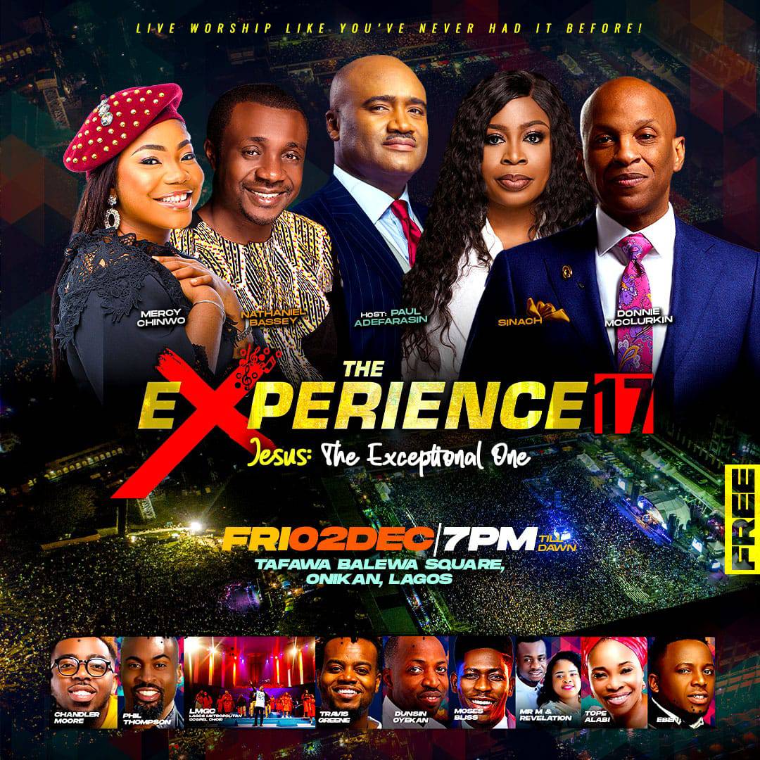 Flyer of Sinach live at THE EXPERIENCE 2022